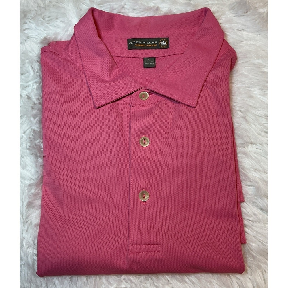 Peter Millar Summer Comfort Short Sleeve Men's Large golf Polo Shirt